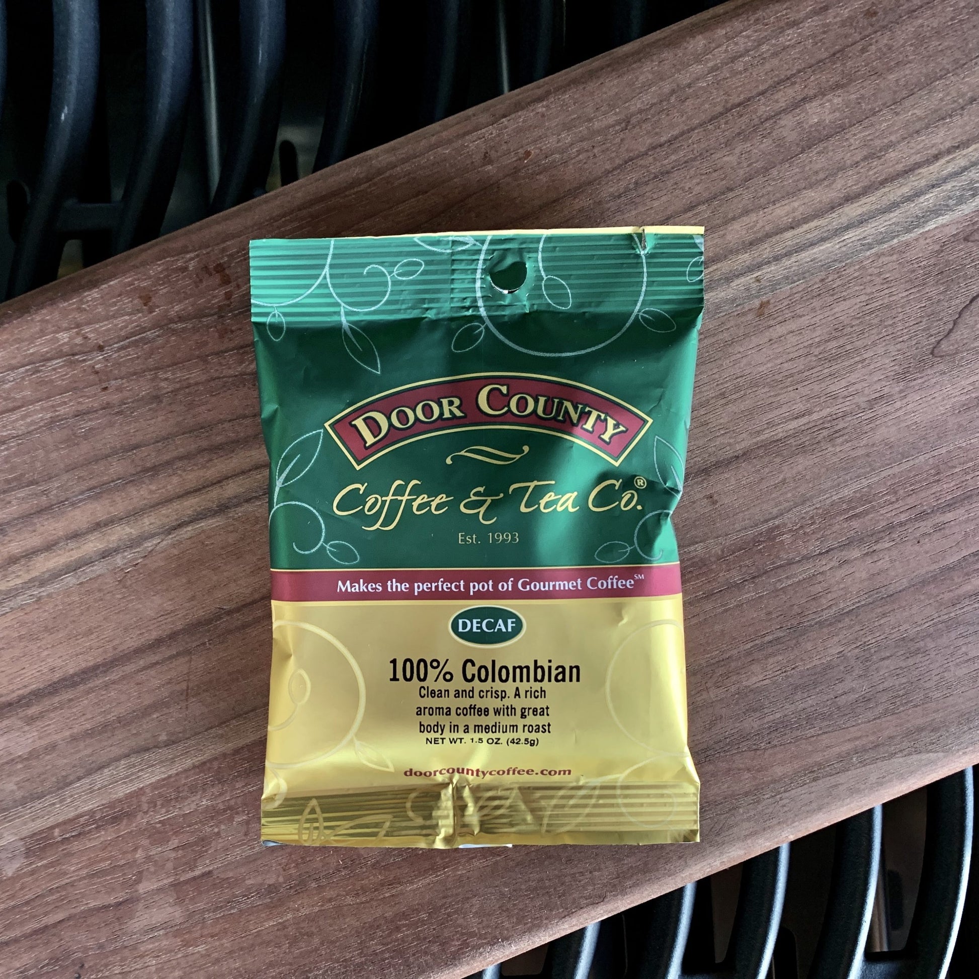 Door County Coffee Grounds - 100% Colombian Decaf, 1.5 ounces image