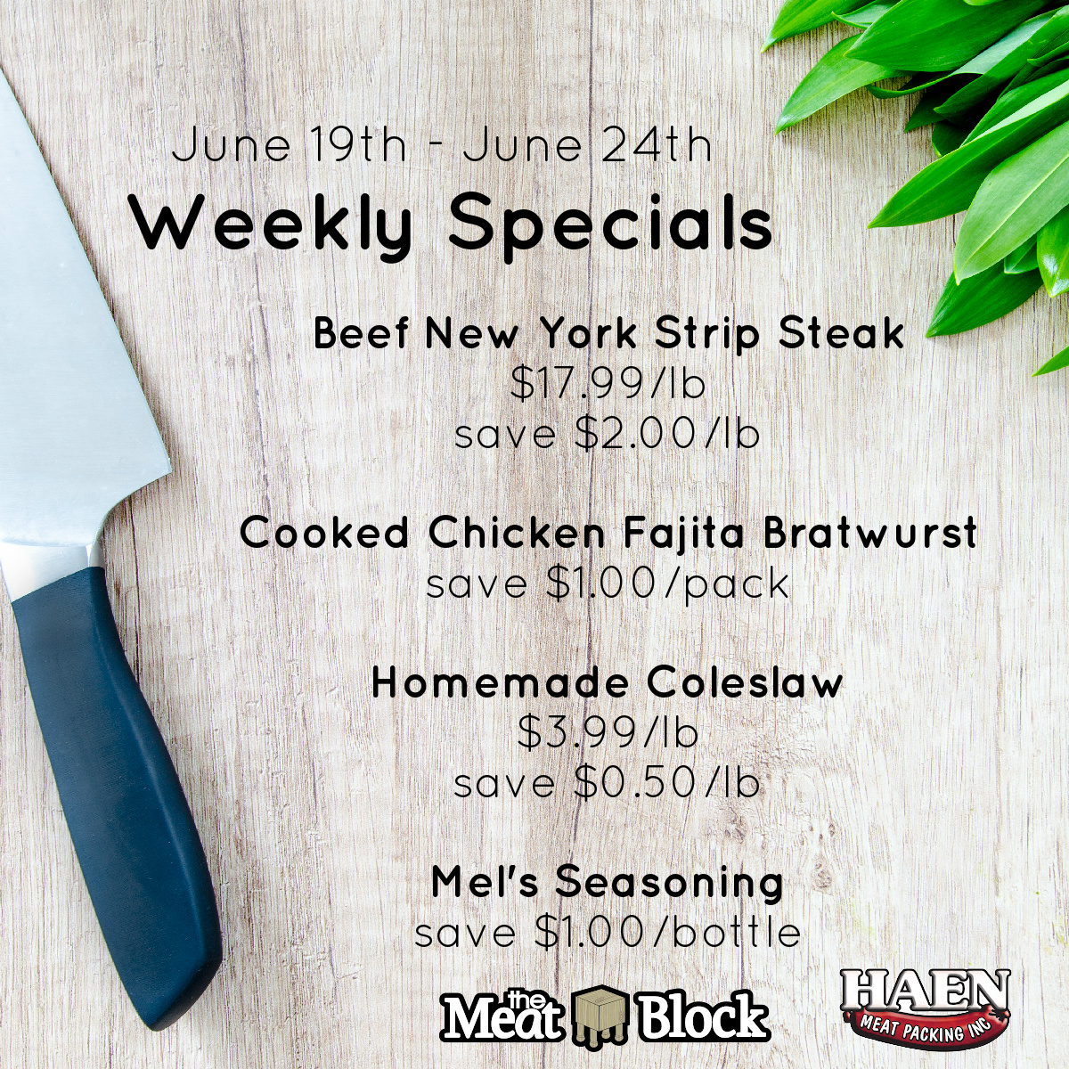 Weekly Specials | June 19th – June 24th